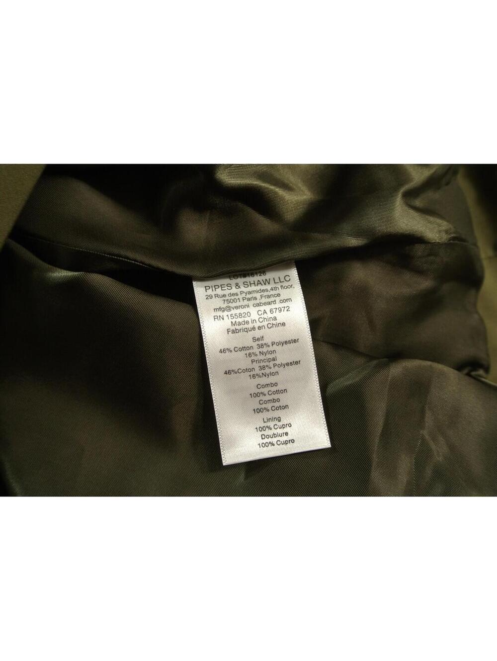 NEW, Veronica Beard Langham Waxed Belted Dickey Coat in Army Sz S #SJ2331 - Picture 11 of 12